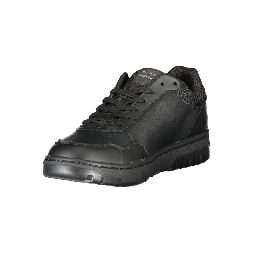 Sneaker de cuero negro para hombre