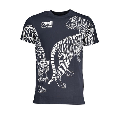 Camiseta azul de algodón