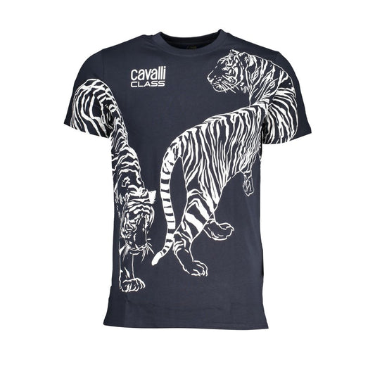 Camiseta azul de algodón