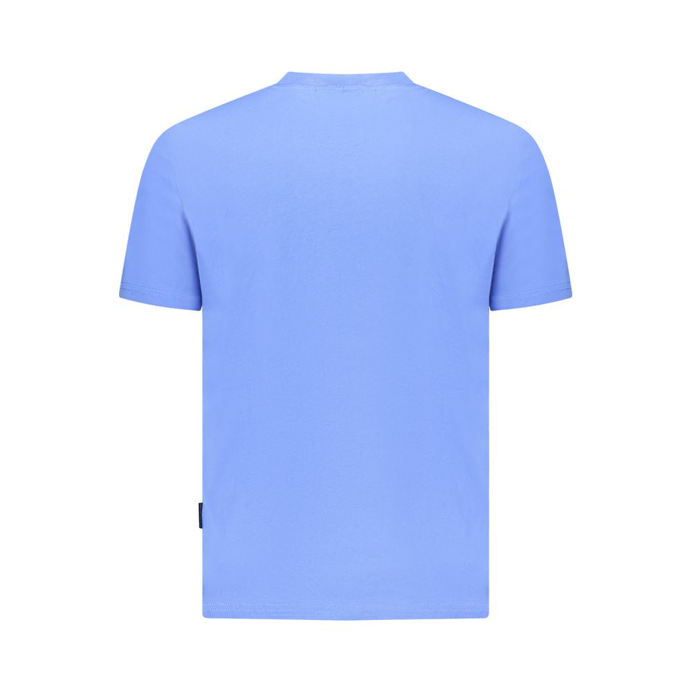 Camiseta azul de algodón para hombre