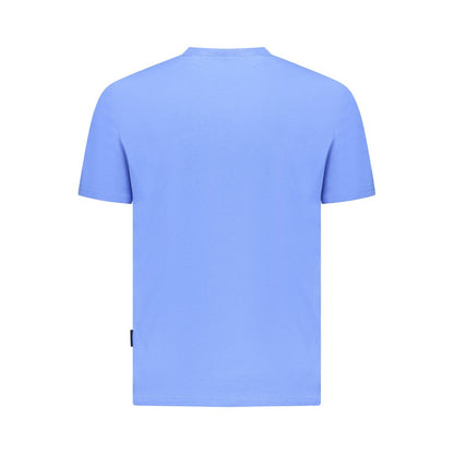 Camiseta azul de algodón para hombre