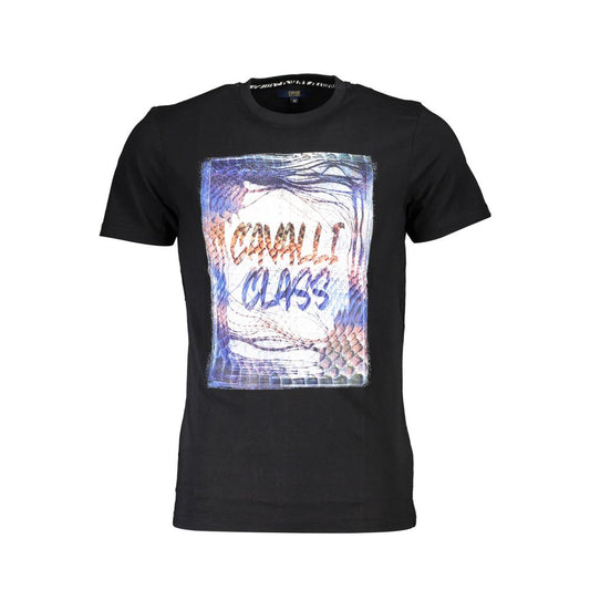 Camiseta negra de algodón para hombre