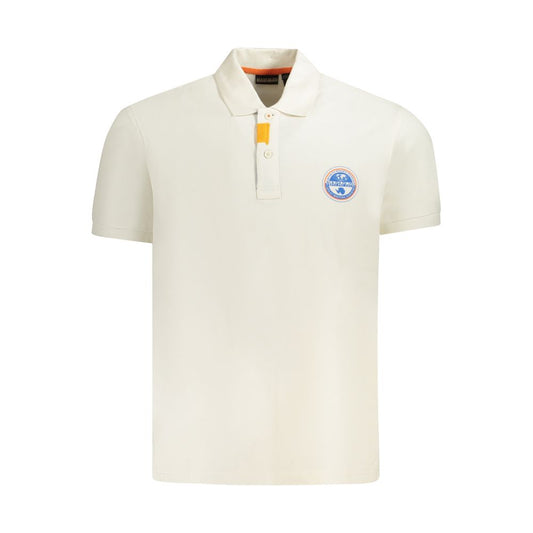 Polo blanco de algodón para hombre