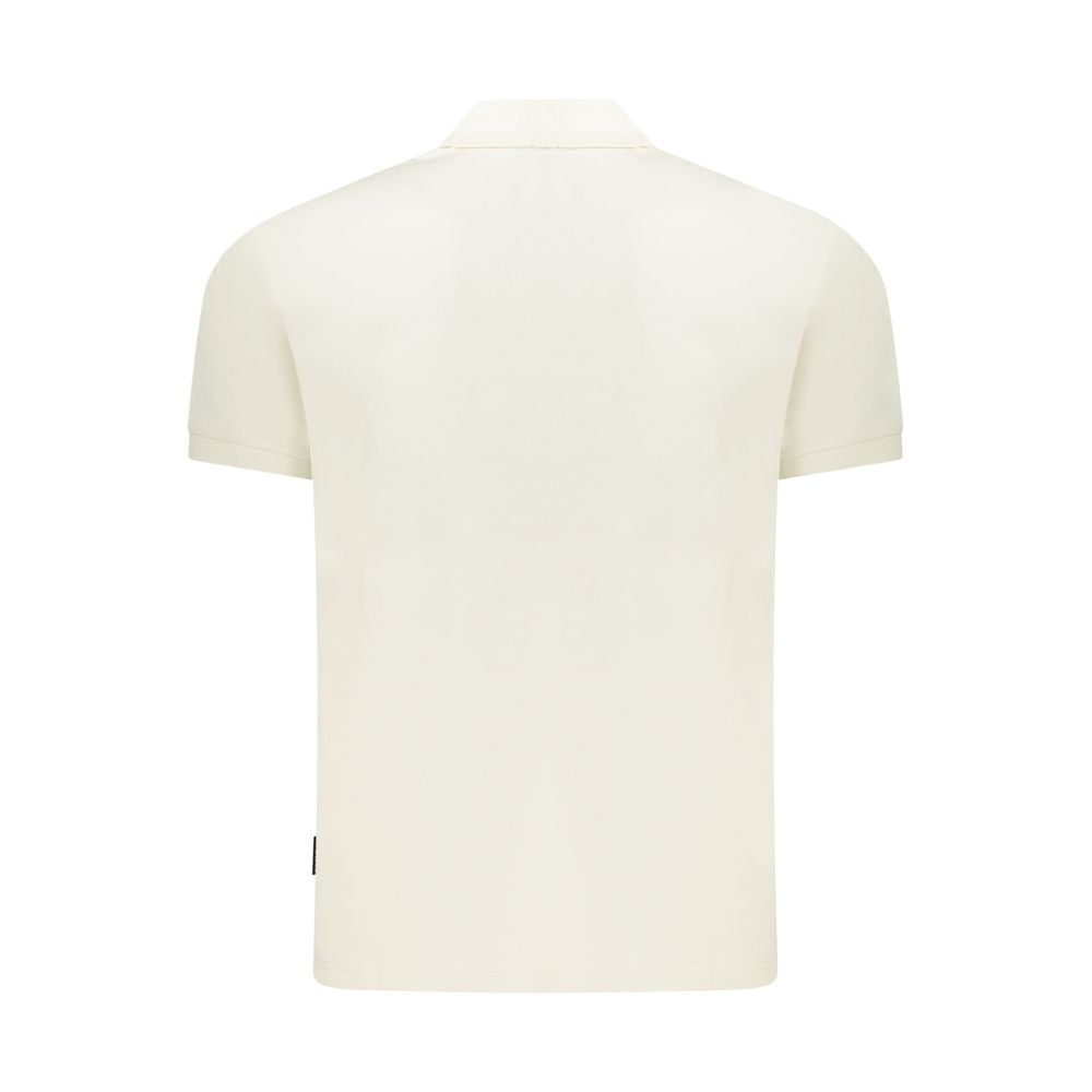 Polo blanco de algodón para hombre