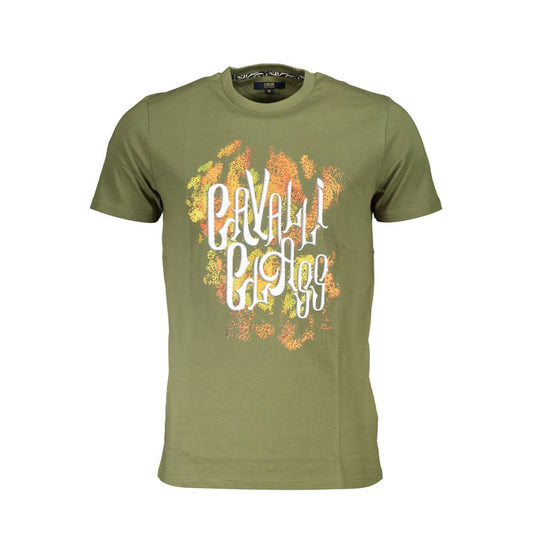 Camiseta verde de algodón para hombre