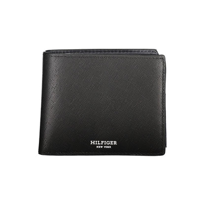 Cartera de piel negra