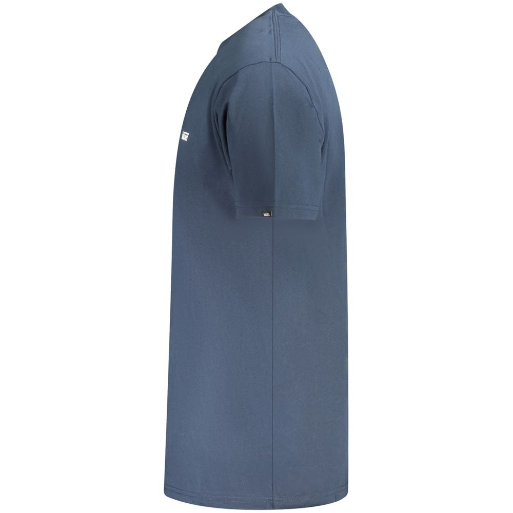 Camiseta azul de algodón para hombre