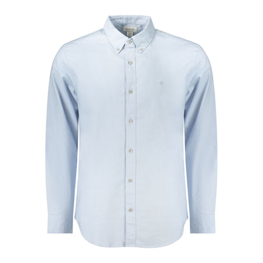 Camisa de algodón azul claro para hombre