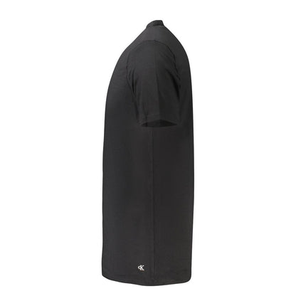 Camiseta negra de algodón para hombre