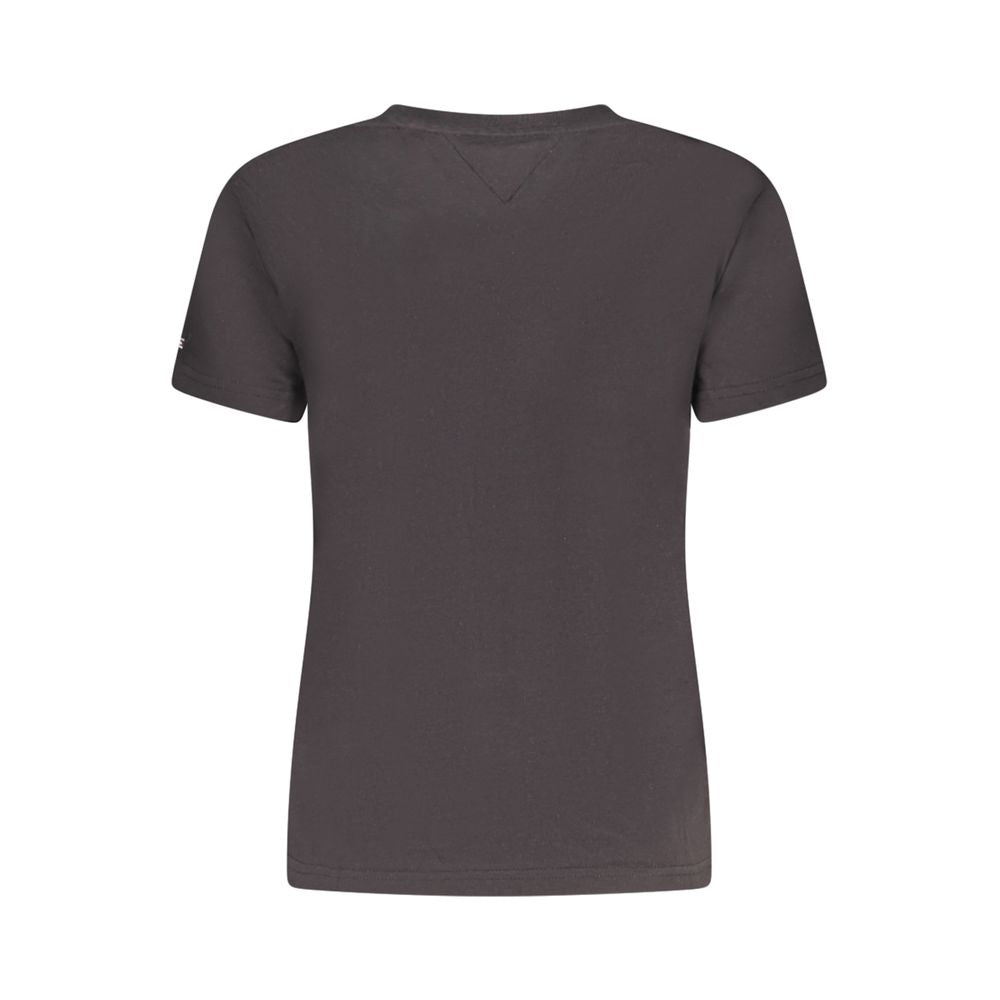 Black Cotton Women T-Shirt