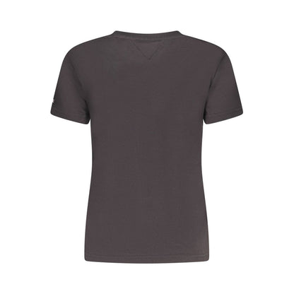 Black Cotton Women T-Shirt
