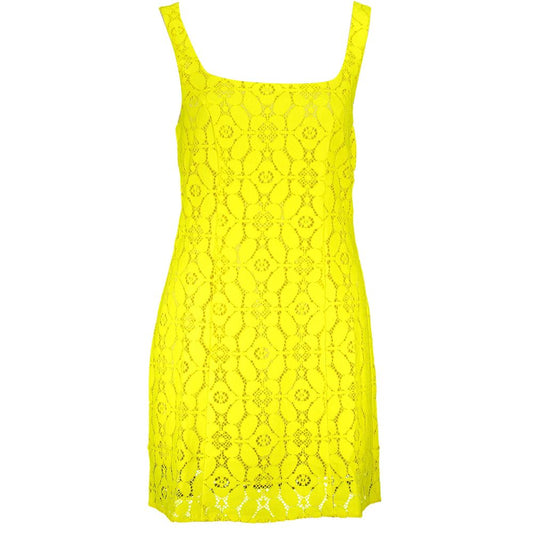 Vestido sin mangas de mujer de poliéster amarillo