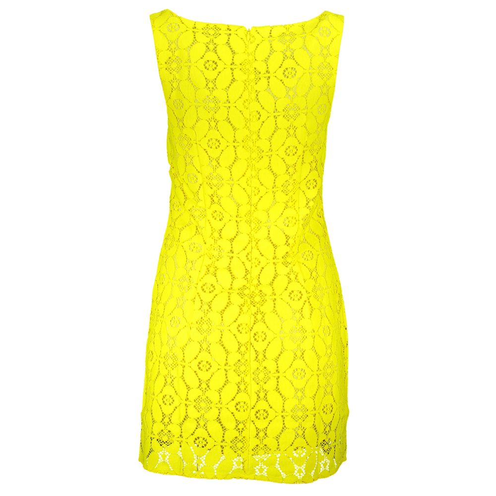Vestido sin mangas de mujer de poliéster amarillo
