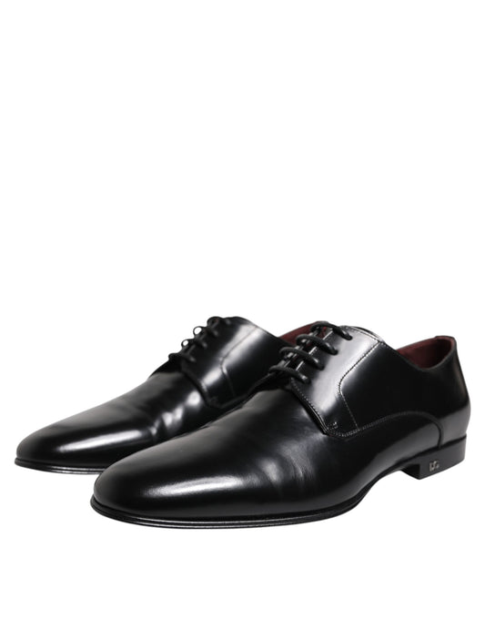 Black Leather Lace Up Derby Dress Formal Shoes