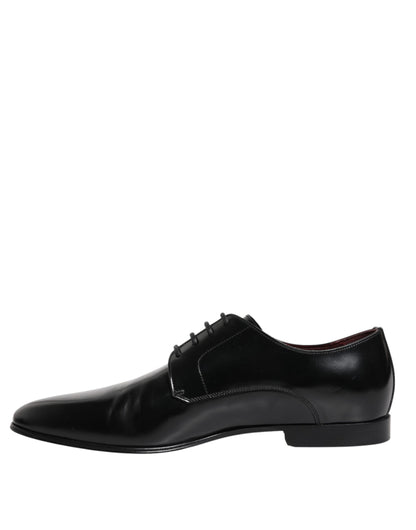 Black Leather Lace Up Derby Dress Formal Shoes