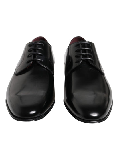 Black Leather Lace Up Derby Dress Formal Shoes