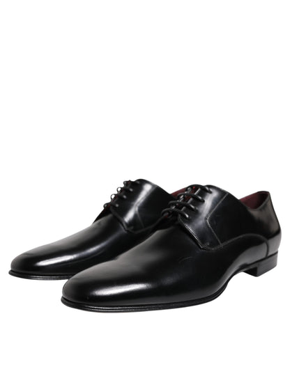 Black Leather Lace Up Derby Dress Formal Shoes