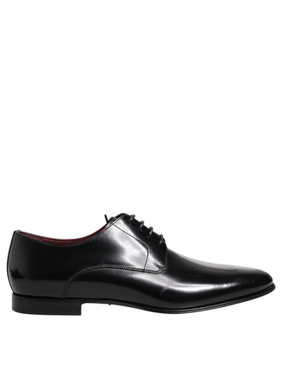 Black Leather Lace Up Derby Dress Formal Shoes