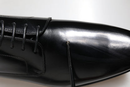 Black Leather Lace Up Derby Dress Formal Shoes