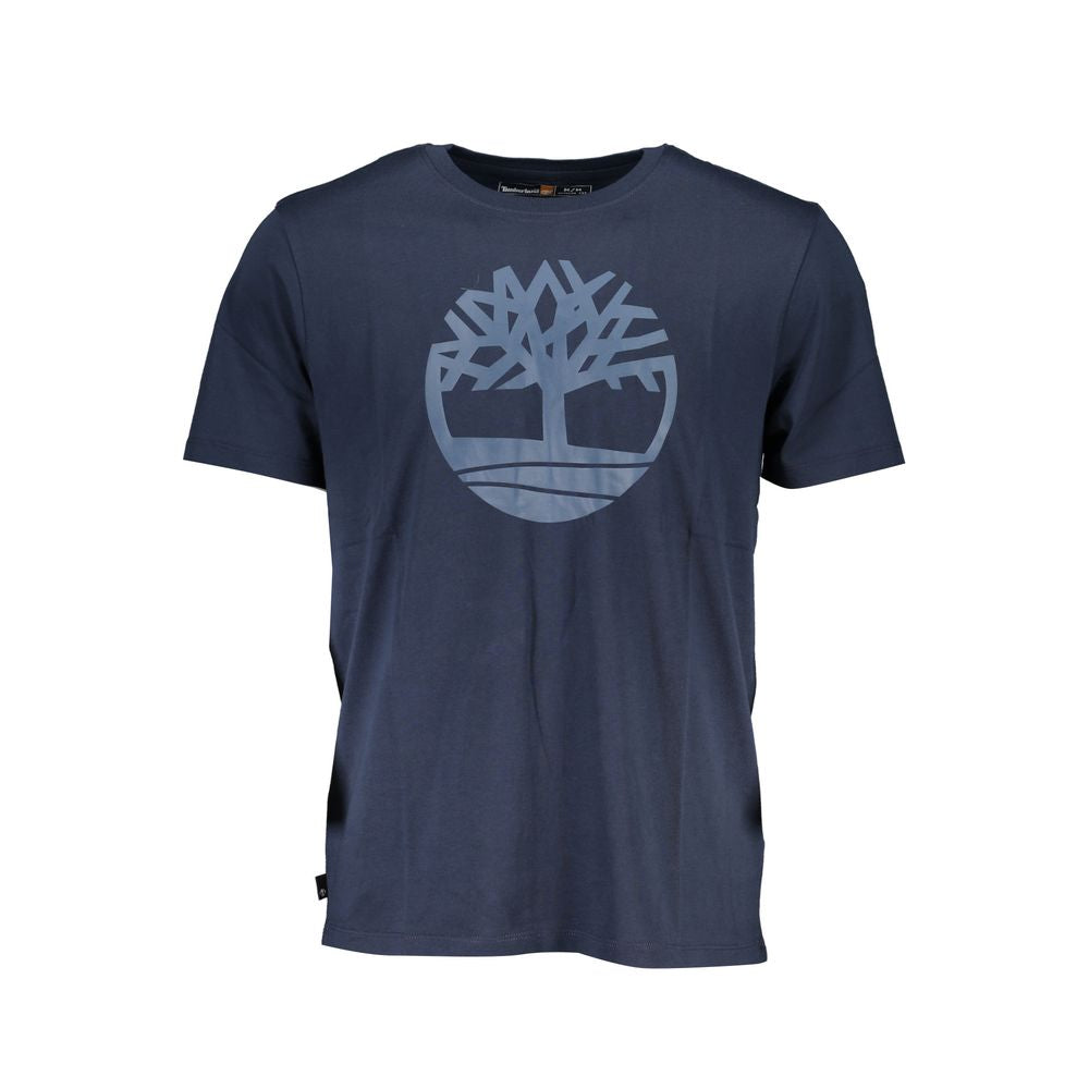 Camiseta azul de algodón