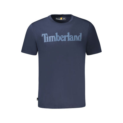 Camiseta azul de algodón