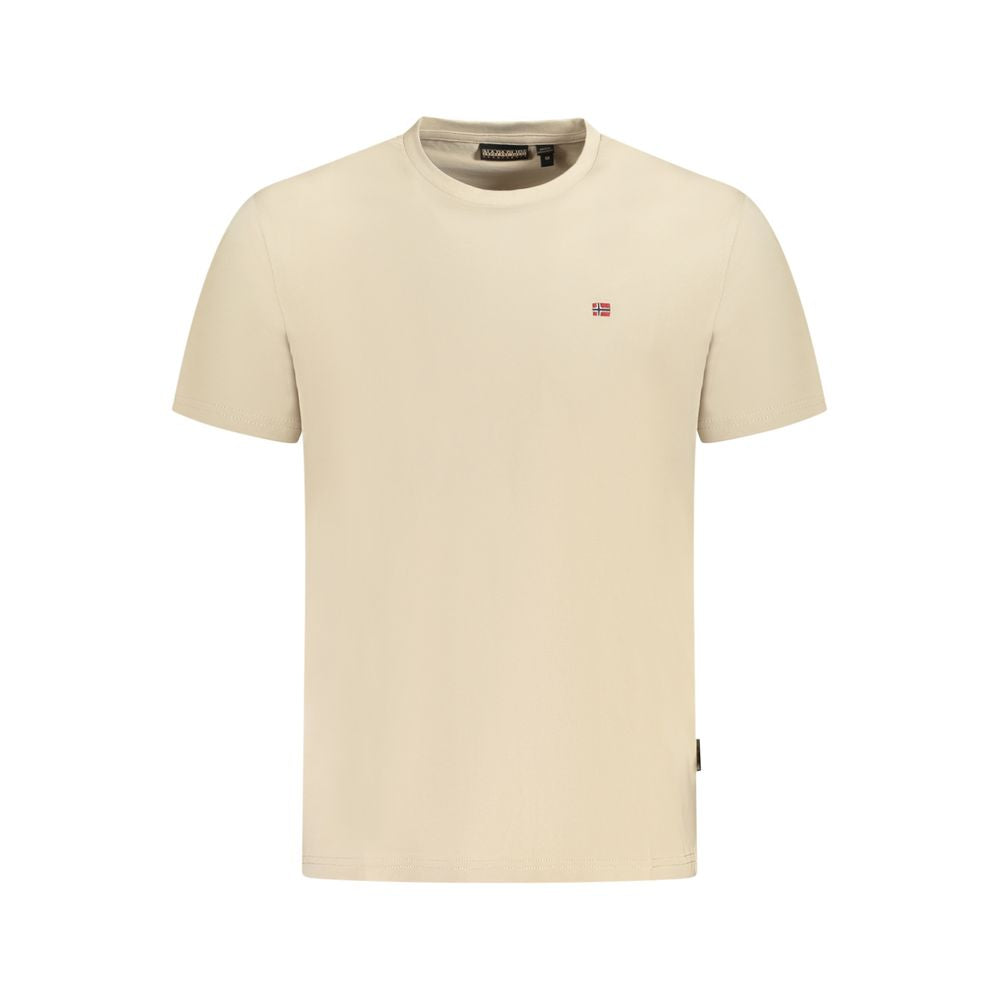 Camiseta de hombre de algodón beige