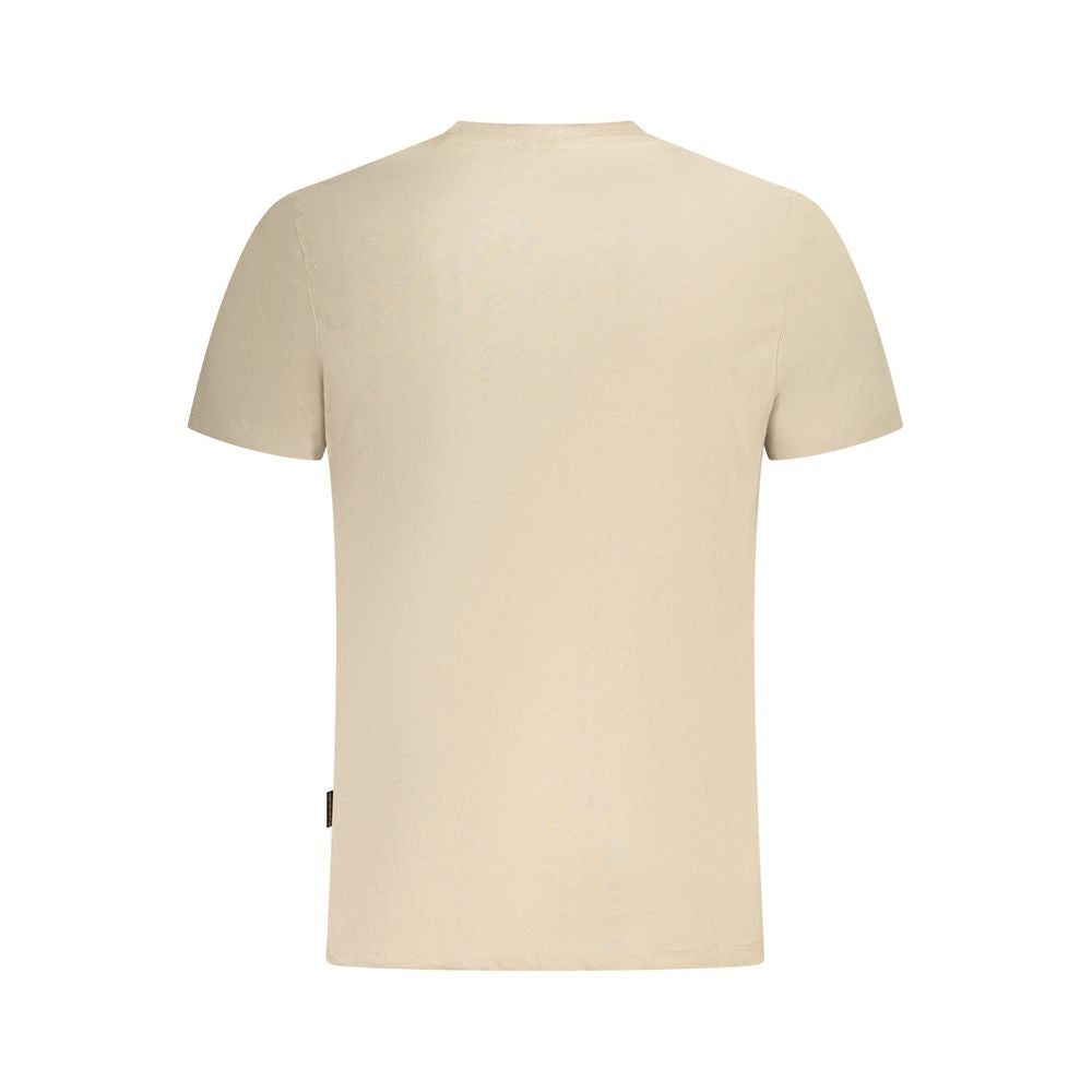 Camiseta de hombre de algodón beige