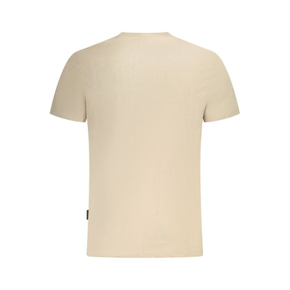 Camiseta de hombre de algodón beige