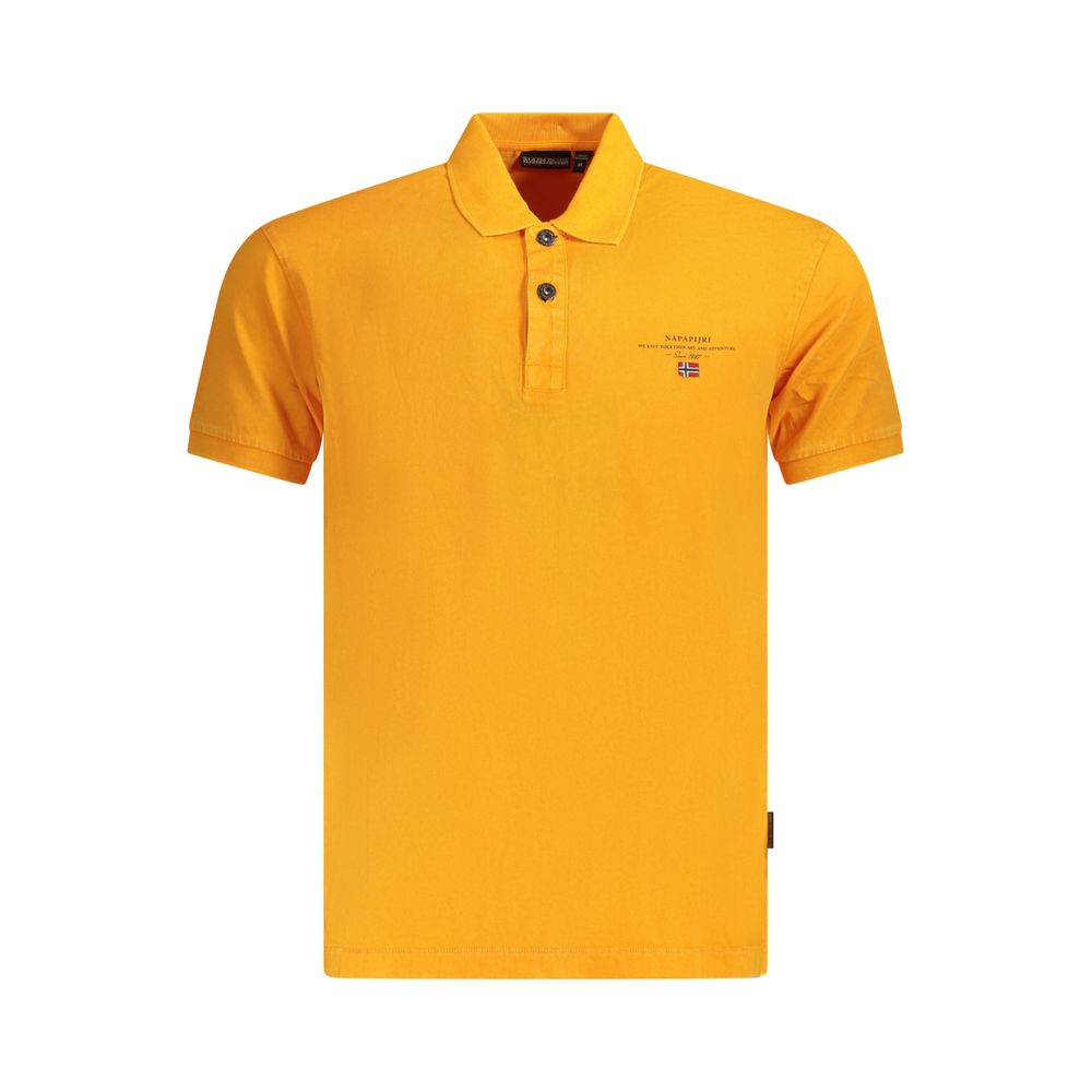 Polo naranja de algodón para hombre