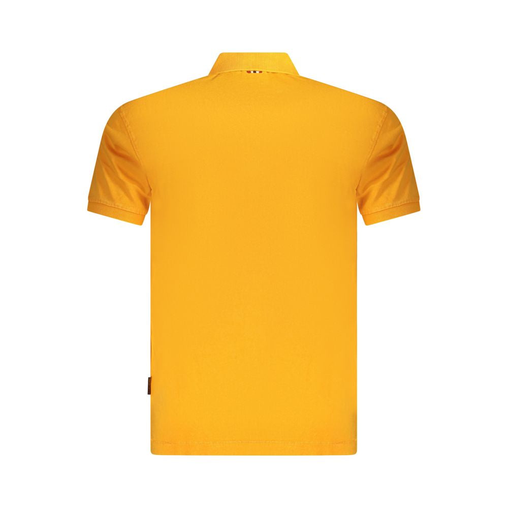 Polo naranja de algodón para hombre
