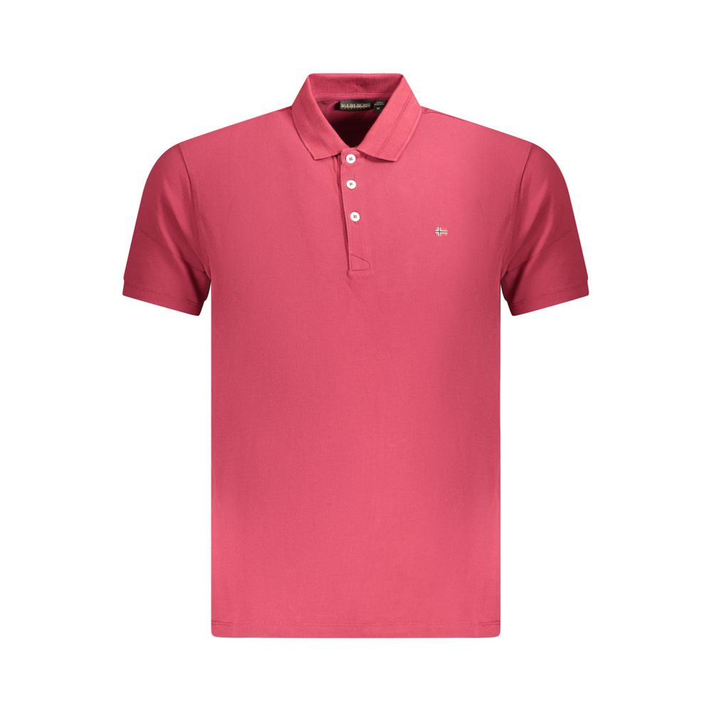Polo rojo de algodón para hombre