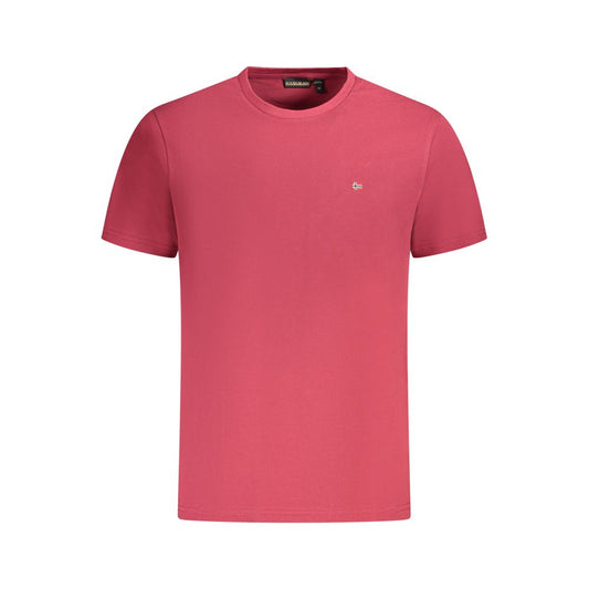 Camiseta roja de algodón para hombre