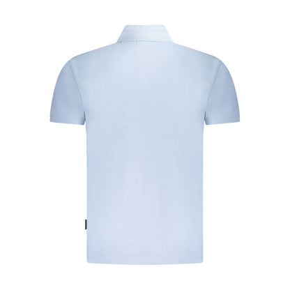 Polo de algodón azul claro para hombre