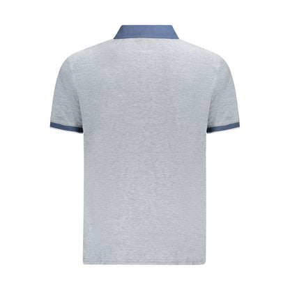 Blue Cotton Polo Shirt