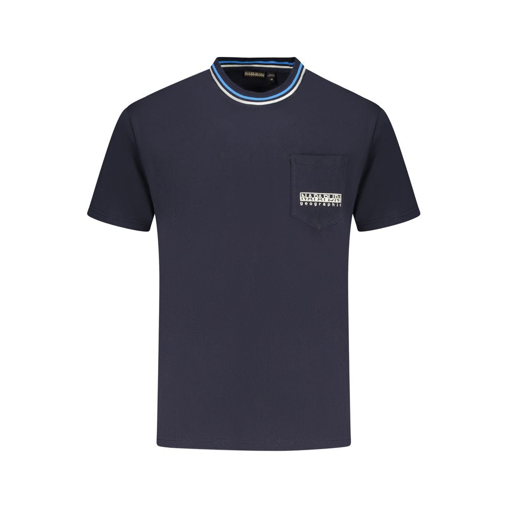 Camiseta azul de algodón