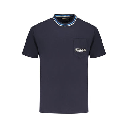 Camiseta azul de algodón