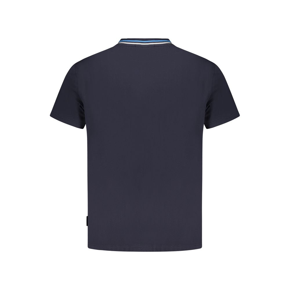 Camiseta azul de algodón
