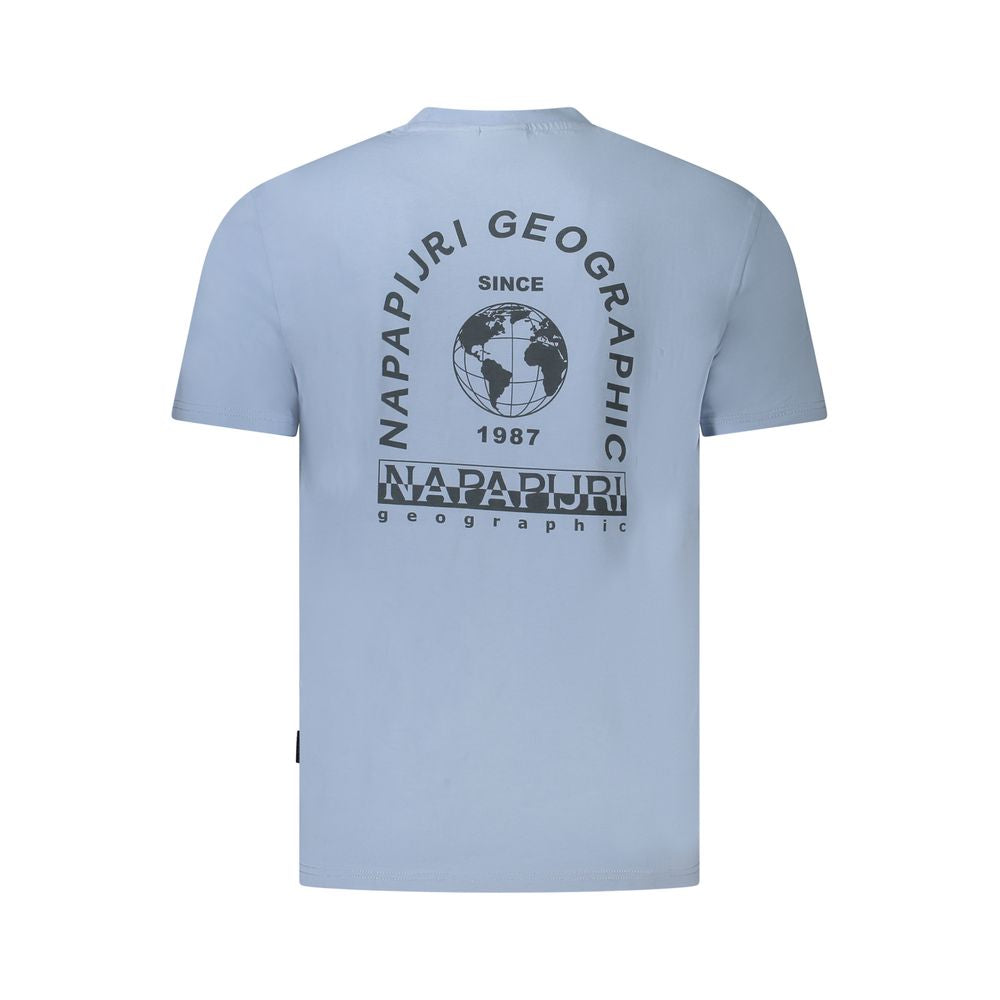 Camiseta de algodón azul claro para hombre