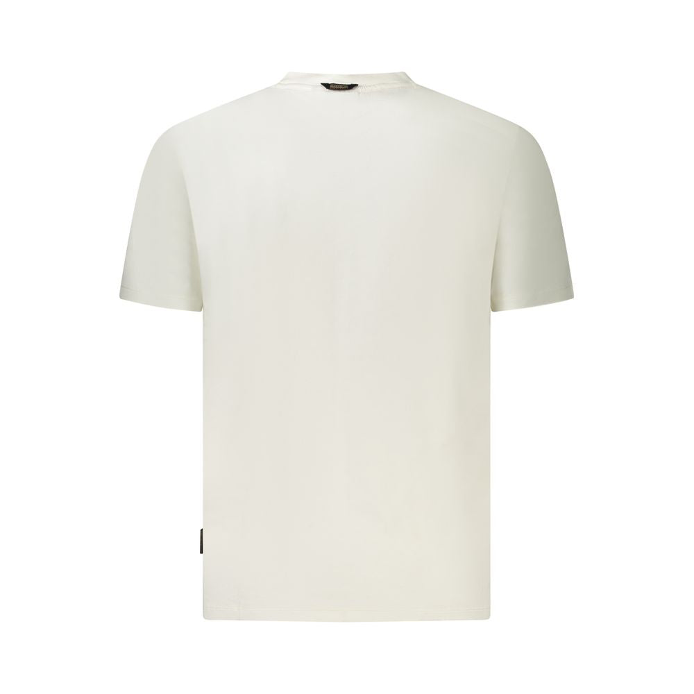 Camiseta blanca de algodón para hombre
