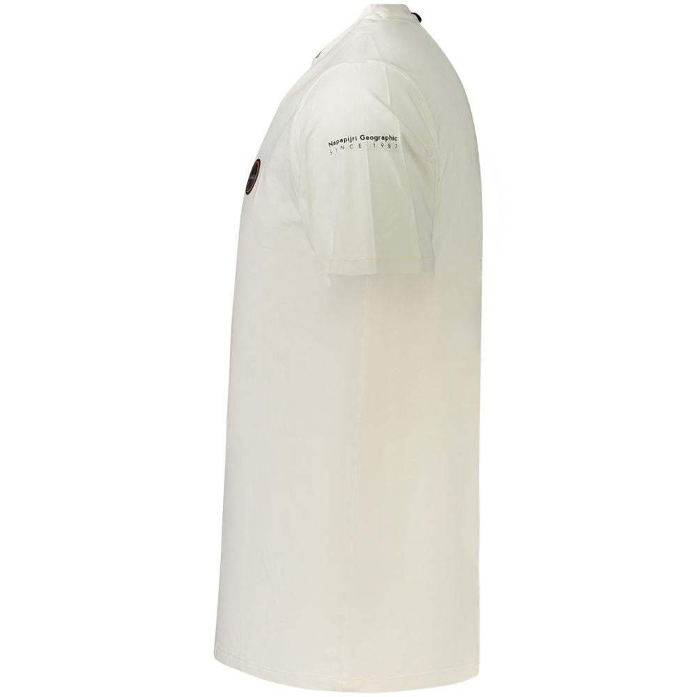 Camiseta blanca de algodón para hombre