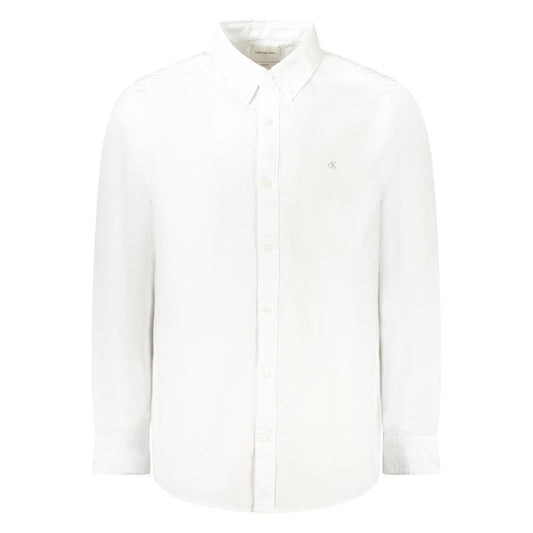 Camisa blanca de algodón para hombre