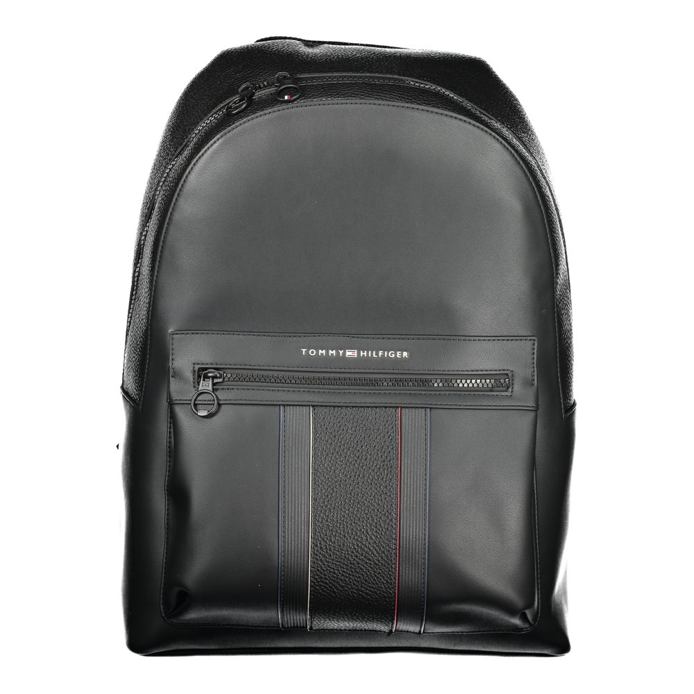 Mochila de poliéster negra para hombre