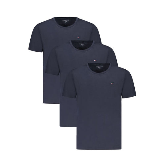 Camiseta azul de algodón