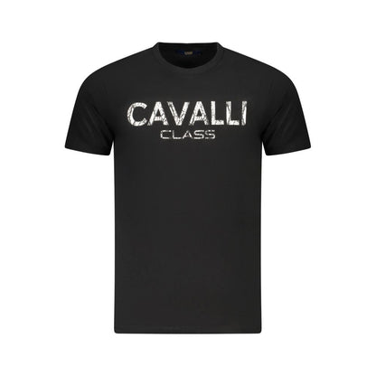 Camiseta negra de algodón para hombre