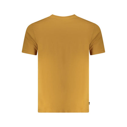 Brown Cotton Men T-Shirt