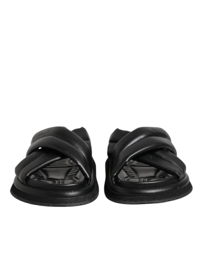 Black DG Logo Slides Sandals Beachwear Shoes