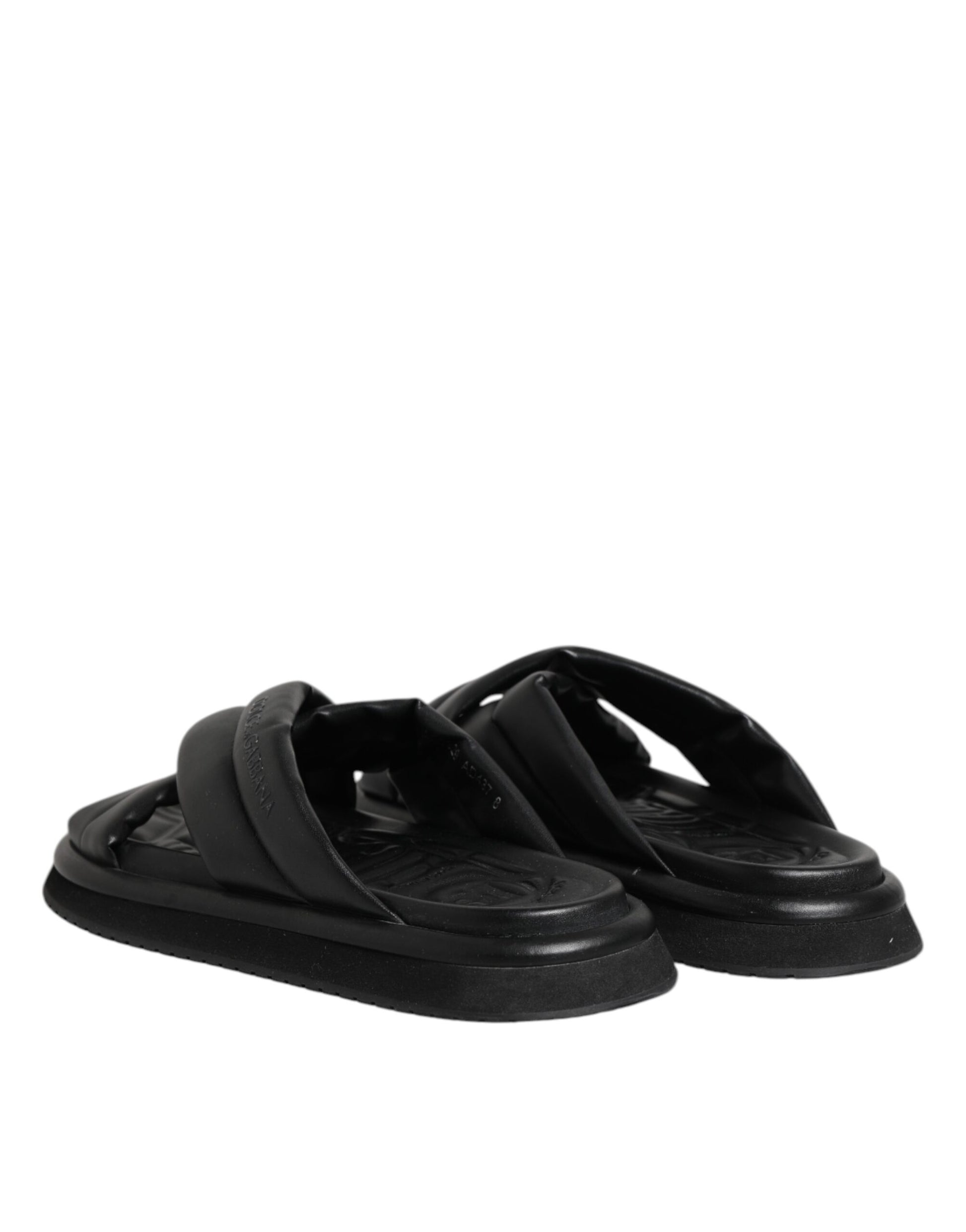 Black DG Logo Slides Sandals Beachwear Shoes