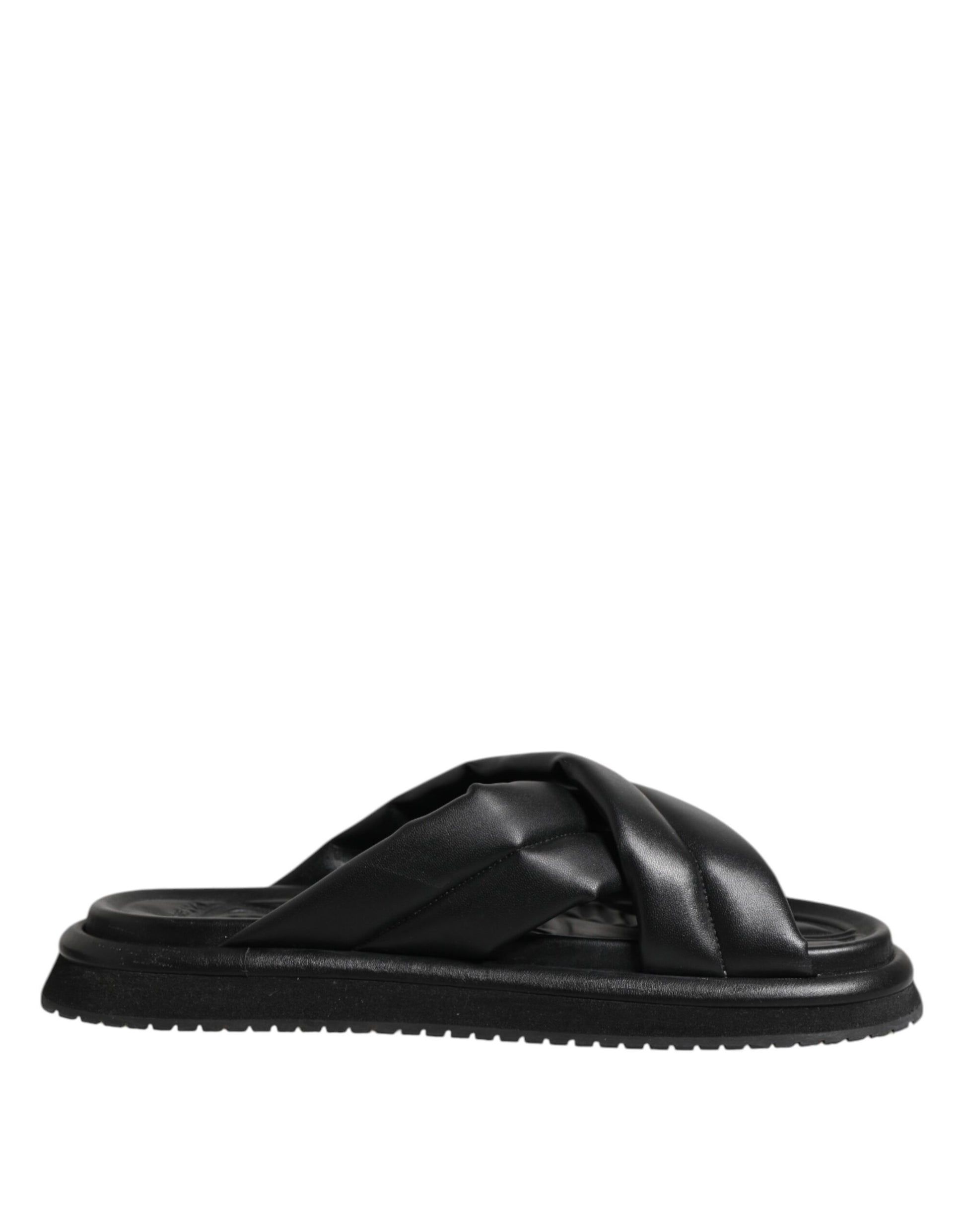 Black DG Logo Slides Sandals Beachwear Shoes