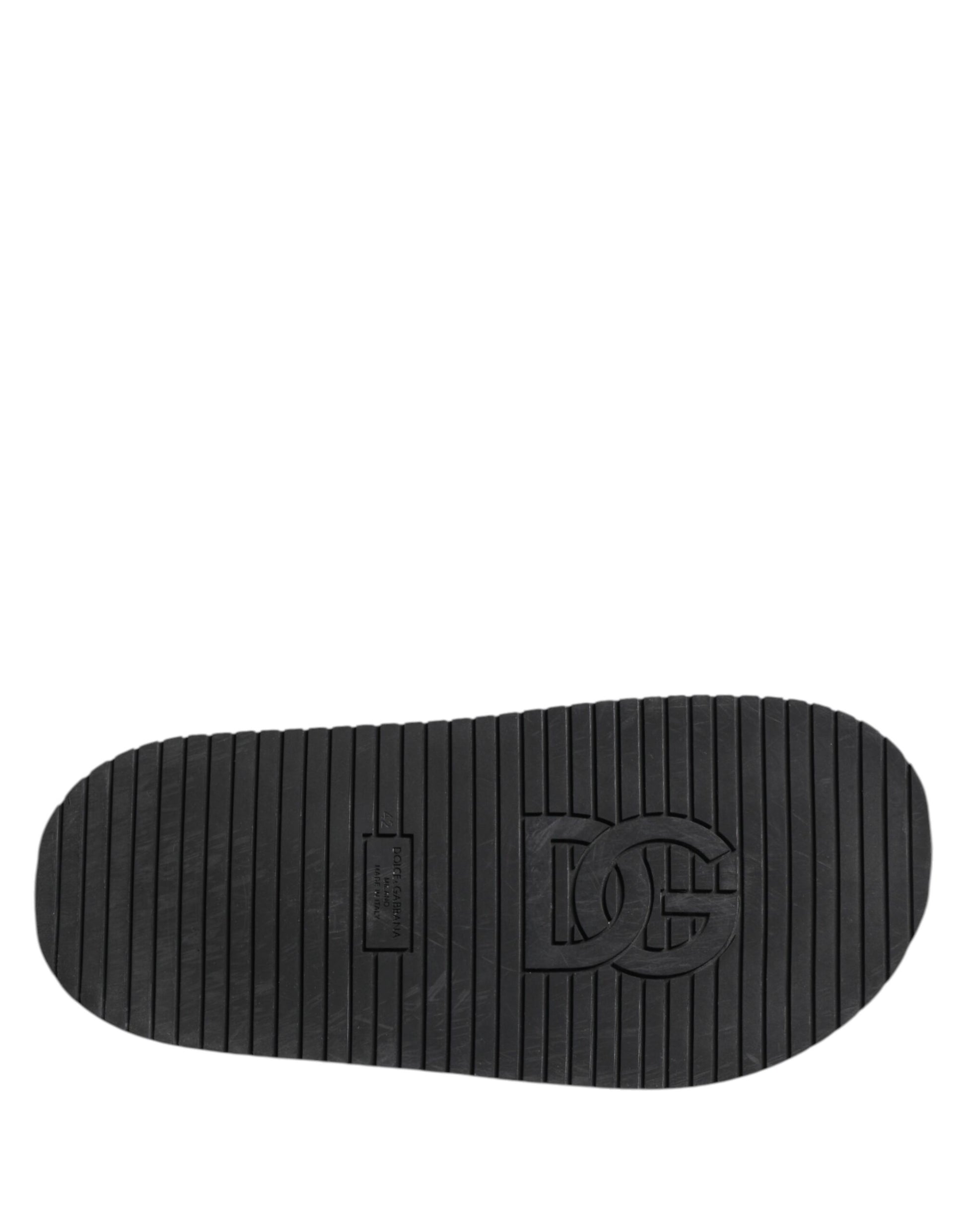 Black DG Logo Slides Sandals Beachwear Shoes