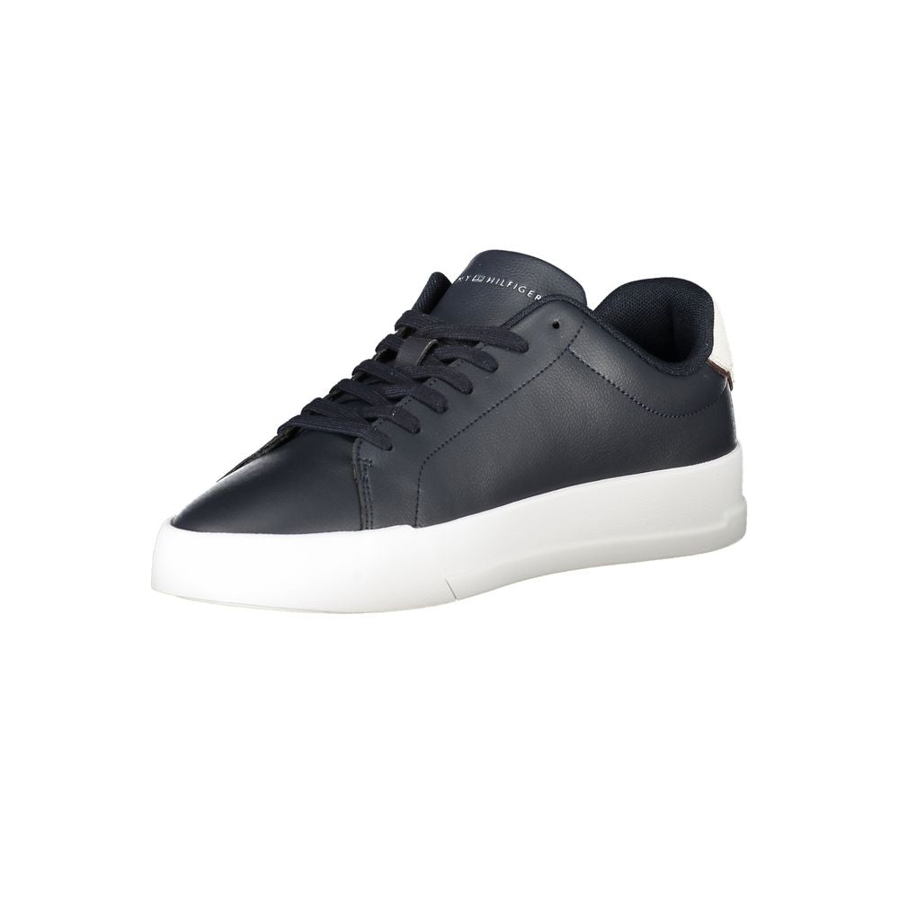 Zapatillas de piel azul para hombre